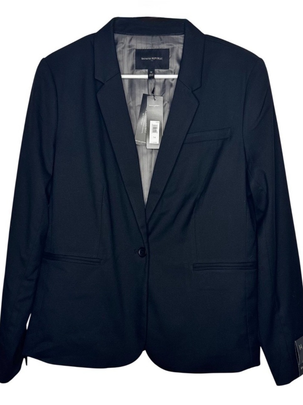 Banana Republic Women’s Black Blazer Single Button size 14 new with tags office
